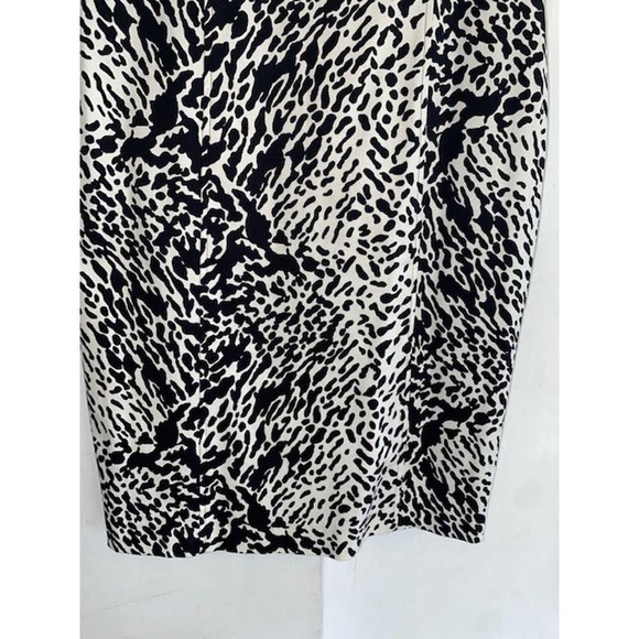TALBOTS Petites Animal Print Sheath Dress Size 4P Petite Cotton Cool Comfy EUC - Picture 6 of 9